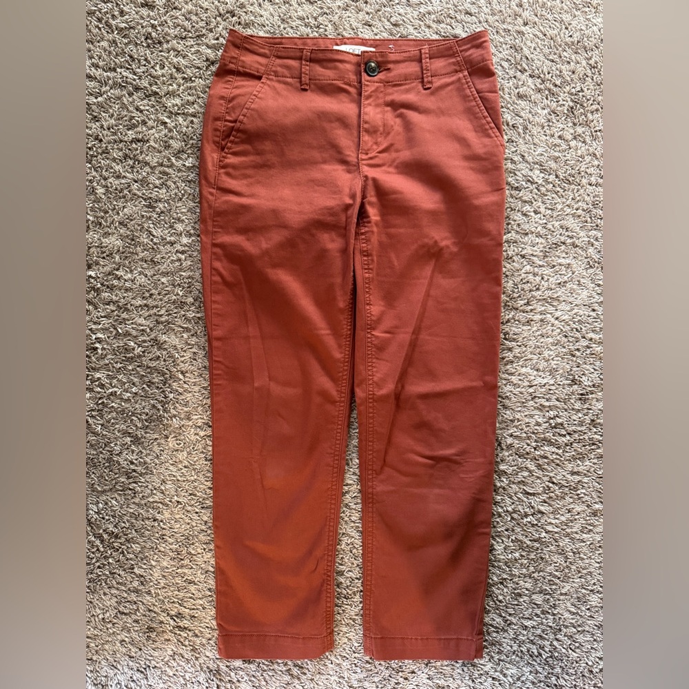 LOFT Rust color Monroe slim chino